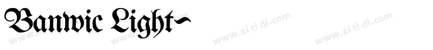 Banwic Light字体转换